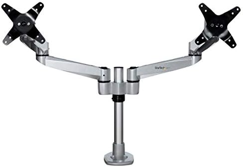 StarTech Desk Mount up to 27in, 17.6lb/8kg, Articulating, VESA (ARMDUALPS)