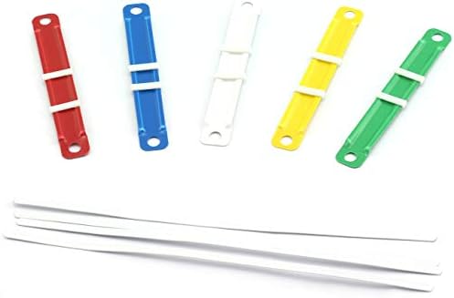 1Set/50pcs Plastic File Fastener 2-Hole Binder Clip Paper Fasteners 5 Colors Loose-Leaf Binding Clamp 8cm