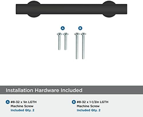 Amerock 3-3/4" Everett Matte Black Drawer Pull