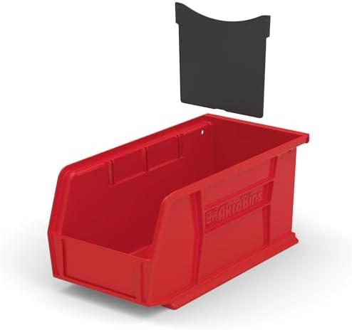 Akro-Mils 41230 Plastic Width Dividers for AkroBins Stackable Storage Bins Model 30230, Custom Storage Inserts for Tools, Crafts & Supplies, 6-Pack, Black