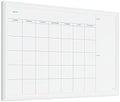 U Brands Magnetic Dry Erase Calendar White Board, 30" x 20", White Wood Style Frame, Includes Magnets