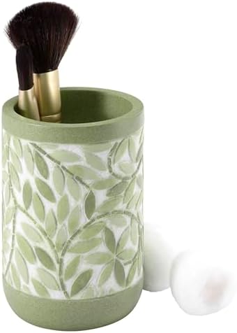 Avanti Linens - Tumbler, 100% Hand-Painted Resin Bathroom Accessories, Botanical Home Decor (Stratford)
