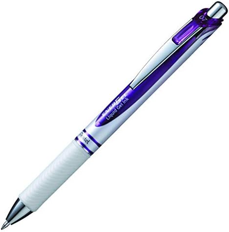 Pentel EnerGel Pearl Deluxe RTX Retractable Liquid Gel Pen, (0.7mm), Accent, Violet Ink, Box of 12 (BL77PW-V) (Pack of 2)