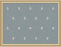 Kate and Laurel Framed Fabric Magnetic Board 26 x 20, Blue Botanical Block Print Printed Linen Casual Transitional Bulletin Board for Use as a Vision Board or Wall Organization, Florence Gold Frame