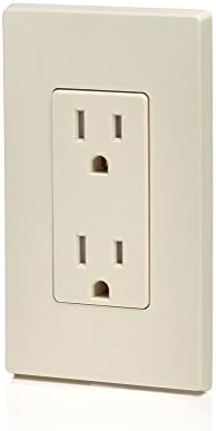 Leviton 15 Amp Decora Tamper-Resistant Duplex Electrical Wall Outlet, T5325-T, Light Almond