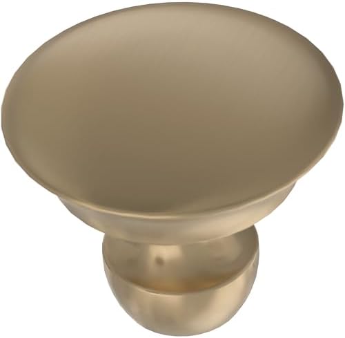 Franklin Brass 10 Pack Champagne Bronze Gold Cabinet Knobs 1-3/16 inch (30mm) Kitchen Cabinet Handles and Drawer Knobs for Cupboards, Dressers, Furniture, Bathroom Vanity |Medici