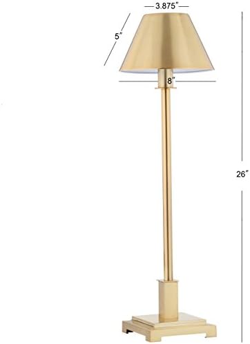 JONATHAN Y Roxy Slim Modern LED Table Lamp Metal 26", Brushed Brass Gold