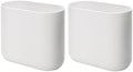 iDesign Small Slim Plastic Bathroom Trash Can, 2-Pack, White