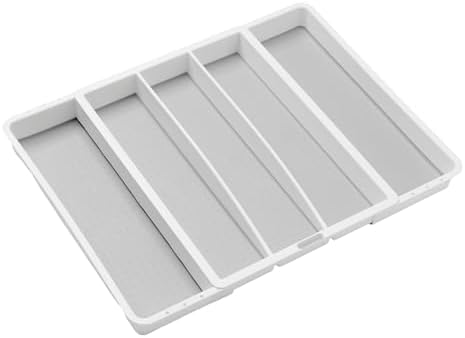 madesmart Classic Expandable Compartment Utensil Tray, White