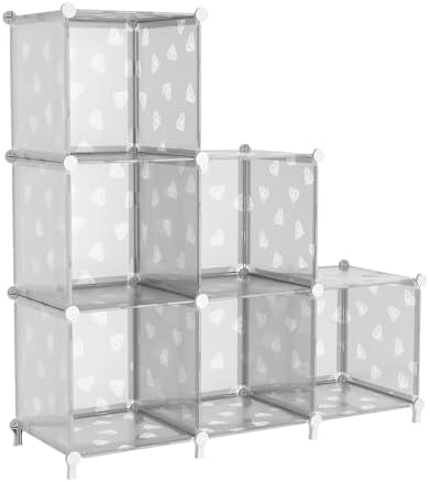 UNKU 6 Cube Storage Organizer, Closet Organizer Storage Shelf,Translucent
