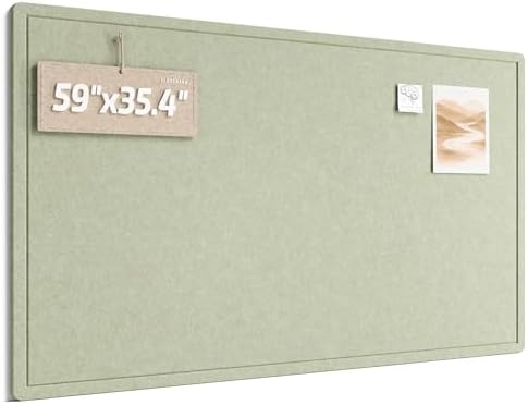 Fluxynara 59" x 35.4" Large Bulletin Board, Sage