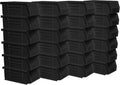 Akro-Mils 30220 AkroBins Plastic Storage Bins, 7"x4"x3", Black, 24-Pack
