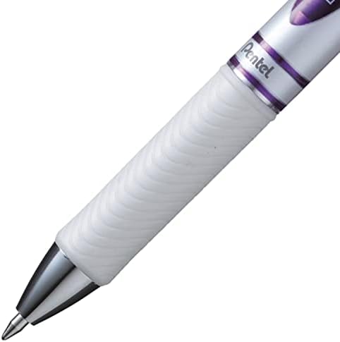 Pentel EnerGel Pearl Deluxe RTX Retractable Liquid Gel Pen, (0.7mm), Accent, Violet Ink, Box of 12 (BL77PW-V) (Pack of 2)