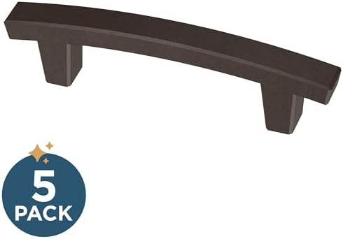 Franklin Brass Pierce (5-Pack) Cabinet Handles 3' Hole Center Deep Bronze Kitchen Drawer Pulls Dresser, Furniture Hardware P29519K-324-B