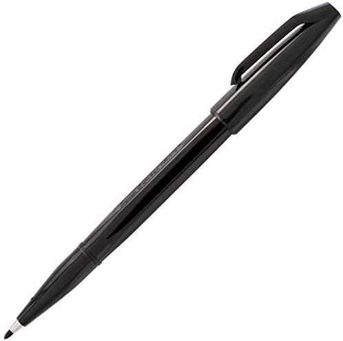 Pentel® Sign Pens®, Fine Point, 2.0 mm, Black Barrel, Black Ink, Pack Of 24 Pens