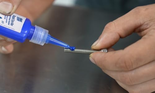 Permatex The Right Stuff Rapid Cure Blue Threadlocker 24251, Works on Oily & Dirty Fasteners, Automotive, Industrial & Hardware Use, Sets in 15m Cures in 4h, 10 ml