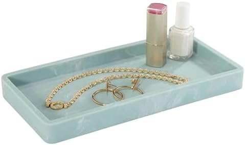Nicole Miller - Vanity Tray, Resin Countertop Accessories, Dorm Room Essentials (Kendall Collection, Oasis)