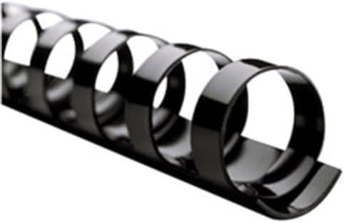 GBC Binding Spines/Spirals/Coils, 1/4" Diameter, 25 Sheet Capacity, CombBind, Black, 100 Pack (4000020)
