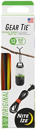 Nite Ize Gear Tie Original ProPacks - Reusable Rubber Twist Ties for Indoor & Outdoor Use - Bendable Wire Interior - Durable Rubber Exterior - Secure Grip - Assorted Colors, 12" (12 Pack)