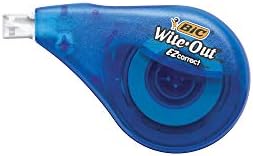 BIC Wite-Out Brand EZ Correct Correction Tape, Applies Dry, Translucent Dispenser Shows How Much Tape is Remaining (Pack of 9, 162 Count Total)