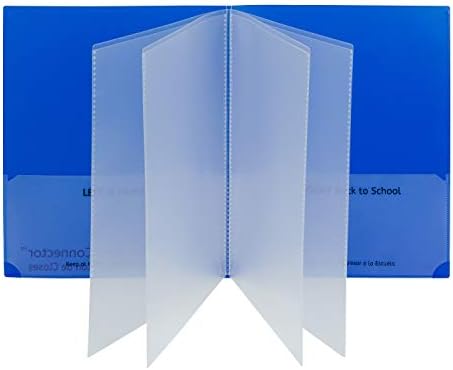C-Line Classroom Connector™ Multi-Pocket School-to-Home Portfolio, Blue, 15/BX (32305), 9.5 x 11.75 x 0.25