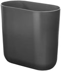 iDesign Small Slim Plastic Bathroom Trash Can, Gray