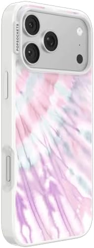PopSockets iPhone 17 Pro Max Phone Case with MagSafe- Coastal Dye Purple | Magnetic, Wireless Charging, Camera & Drop Protection, Purple, Aura, Rainbow, Colorful