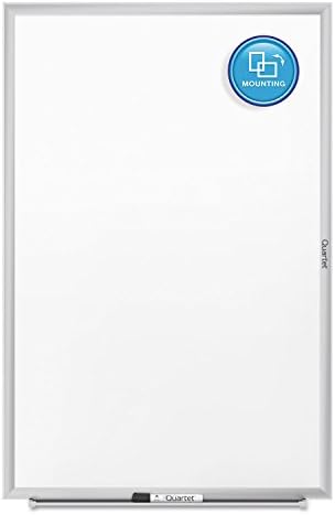 Quartet Dry Erase White Board 48"W x 36"H Non-Magnetic Whiteboard, Total Erase, Silver Aluminum Frame (S534)