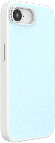 PopSockets iPhone 16/17E Phone Case with MagSafe- Sweet Heart Blue | Magnetic, Wireless Charging, Camera & Drop Protection, Blue, Phone, Women