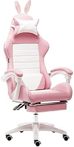 Office Chair Computer Gaming Chair Reclining Armchair Internet Cafe Gaming Chair with Footrest Office Furniture Pink Chair (Color: Blue with Footrest) (Color : Purple no footrest) (Yellow With