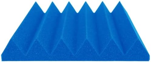 Foam Factory Inc 24 Pack Color Acoustic Foam Panel Studio Soundproofing Wedge Wall Tiles 12” X 12” X 2” (Blue)
