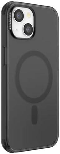 PopSockets iPhone 14 Case with MagSafe, Phone Case for iPhone 14, Grip Sold Separately, Wireless Charging Compatible - Black Translucent