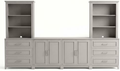 Martha Stewart Lily Pond 6-Piece Modular Media Center, Sharkey Gray