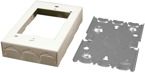 Legrand Wiremold B-2 Metal Raceway for Extending Power, 500 Series, 1 Gang Outlet Box, 1" Deep, Ivory (1 Pack)