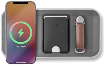 orbitkey Nest V2 Portable Desk Organizer with Wireless Charger - Ash