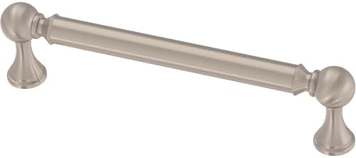Franklin Brass 10 Pack Brushed Nickel Cabinet Handles 5-1/16 inch (128mm) Kitchen Cabinet Handles and Drawer Pulls for Cupboards and Dressers |Classic Farmhouse