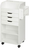 Honey-Can-Do Deluxe Rolling Craft Storage Cart with Locking Wheels | Organizer for 30-inch Wrapping Paper, Ribbon Spools, Tools & Supplies | 3 Drawers & Open Shelves