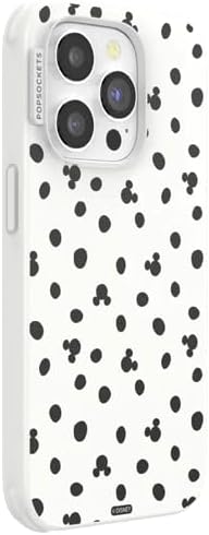 PopSockets iPhone 14 Pro Phone Case with MagSafe- Mickey Dots White