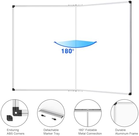 XBoard Magnetic Whiteboard 60 x 36 Inches Wall Mounted
