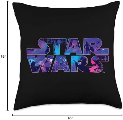 Star Wars Logo Retro 90s Galaxy Throw Pillow