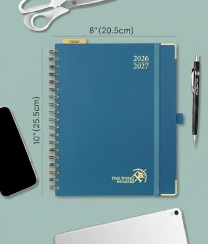 POPRUN 2026-2027 Weekly Planner 10" x 8"Weekly and Monthly Planner Calendar