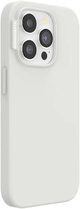 PopSockets iPhone 15 Pro Phone Case with MagSafe, Wireless Charging Compatible, White - Horchata