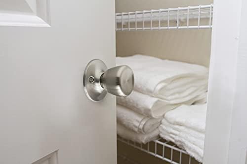 Design House 728386 Terrace Dummy Door Knob Satin Nickel (Pack of 2)