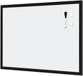 Amazon Basics Magnetic Dry Erase Whiteboard, 35"W x 23"H, Black Wooden Frame, Wall-Mounted for Writing and Presentation