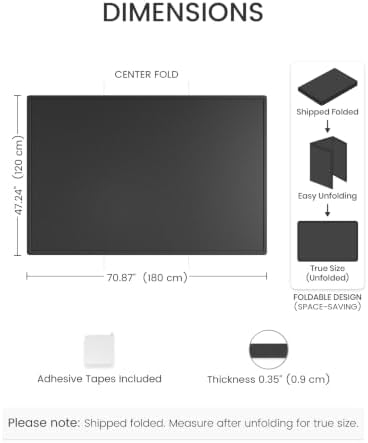 Fluxynara 70.8" x 47.2" Large Bulletin Board, Black