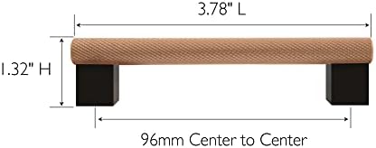 Design House Porter Cabinet Pull, 96mm, Satin Gold, Matte Black