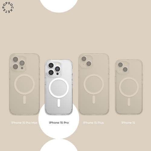 PopSockets iPhone 15 Pro Phone Case with MagSafe- Heartbreak Gingham
