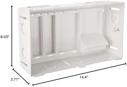 Leviton 9.01" Compact Structured Media Enclosure with Cover, White, 47605-MDU