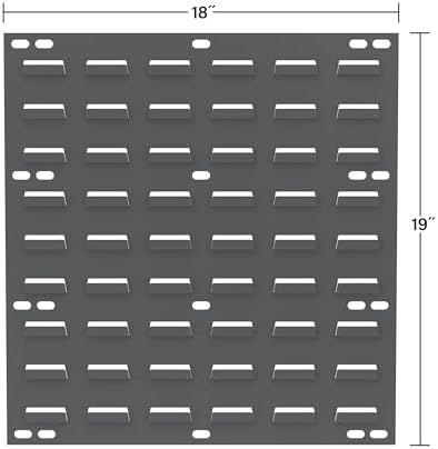 Akro-Mils 30618 Louvered Steel Wall Mount Panel Garage Organizer for Hanging AkroBin Storage Bins, 18-Inch W x 19-Inch H, White, 4 Pack