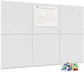 Neatsure Large Cork Board for Wall, 36" x 24" White Bulletin Board with Pushpins, 6 Panels Felt Tiles Tack Push Pin Board for Office